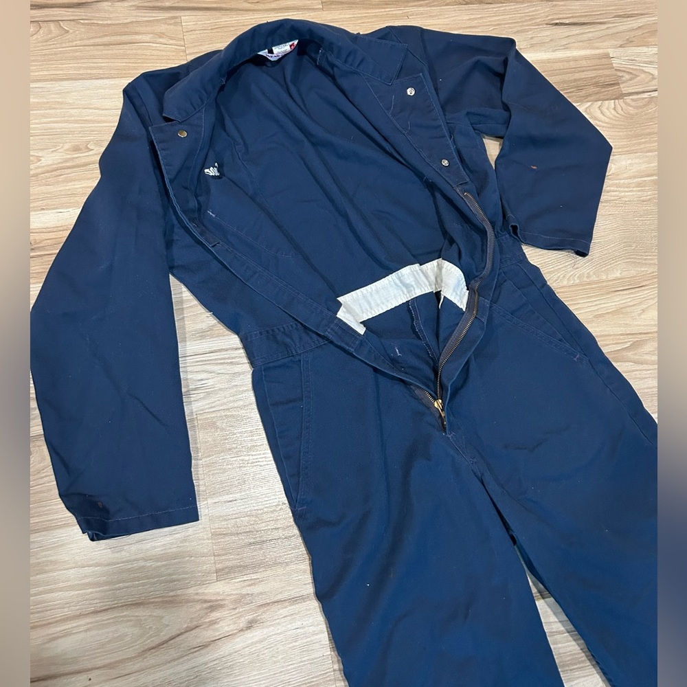 Men's Classic Navy Work Coverall - Picture 5 of 10